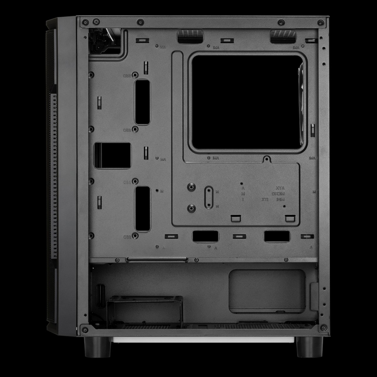 Gabinete Gamer Gamdias Athena M6 ARGB, Mid Tower, Vidro Temperado, ATX, Black, Sem Fonte, Sem Fan