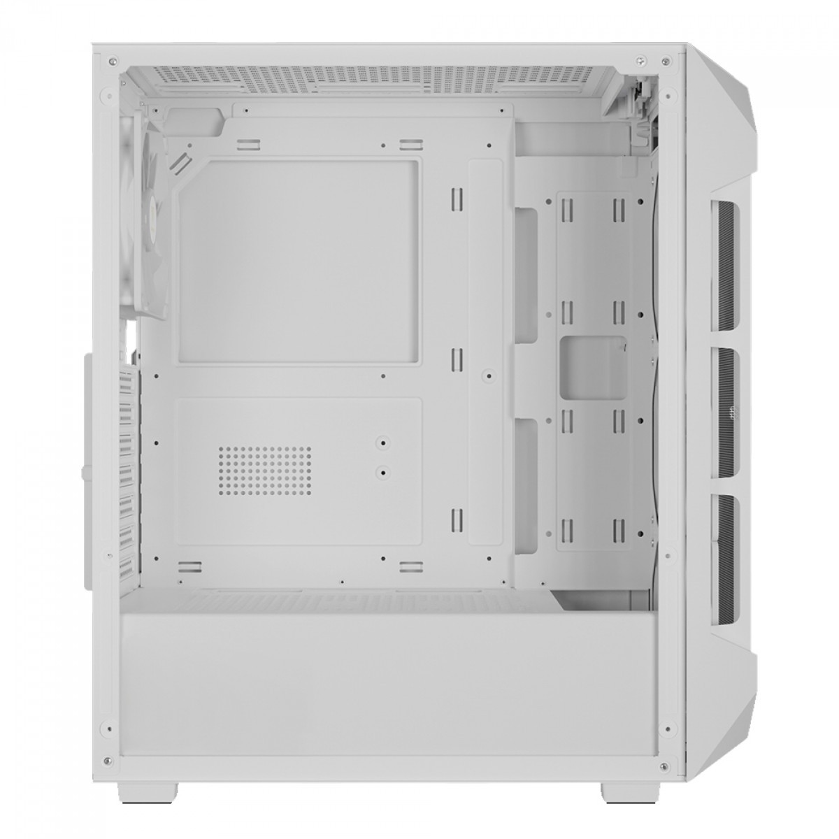 Gabinete Gamer Gamdias Aura GC1 Elite ARGB, Vidro Temperado, ATX, Mid Tower, Com 4 Fans, Sem Fonte, White
