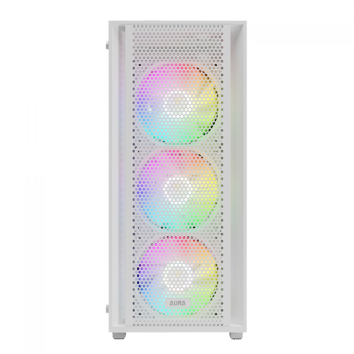 Gabinete Gamer Gamdias Aura GC2 Elite ARGB, Vidro Temperado, ATX, Mid Tower, Com 4 Fans, Sem Fonte, White