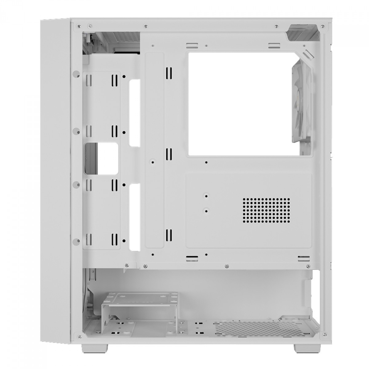 Gabinete Gamer Gamdias Aura GC2 Elite ARGB, Vidro Temperado, ATX, Mid Tower, Com 4 Fans, Sem Fonte, White