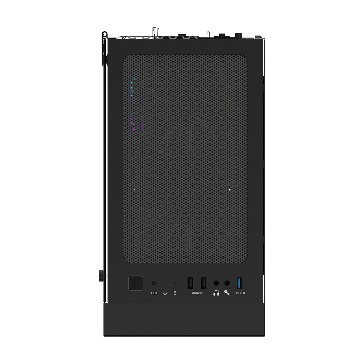 Gabinete Gamer Gamdias CLX Mars E1A V1, Mini Tower, Vidro Temperado, M-ATX, Com 3 Fans ARGB, Preto