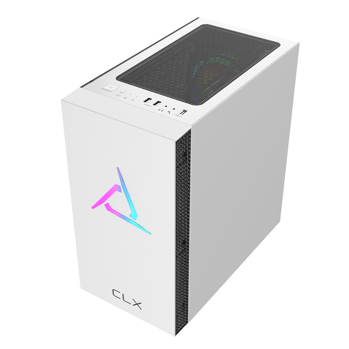 Gabinete Gamer Gamdias CLX Mars E1A WH, Mini Tower, Vidro Temperado, M-ATX, Com 3 Fans ARGB, Branco