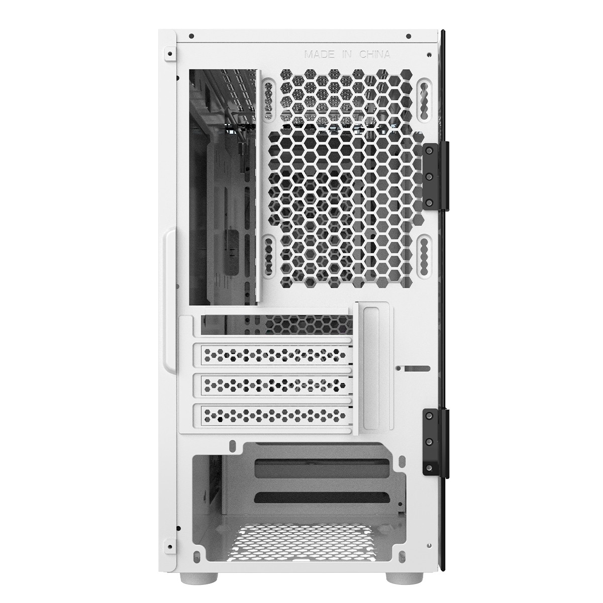 Gabinete Gamer Gamdias CLX Mars E1A WH, Mini Tower, Vidro Temperado, M-ATX, Com 3 Fans ARGB, Branco