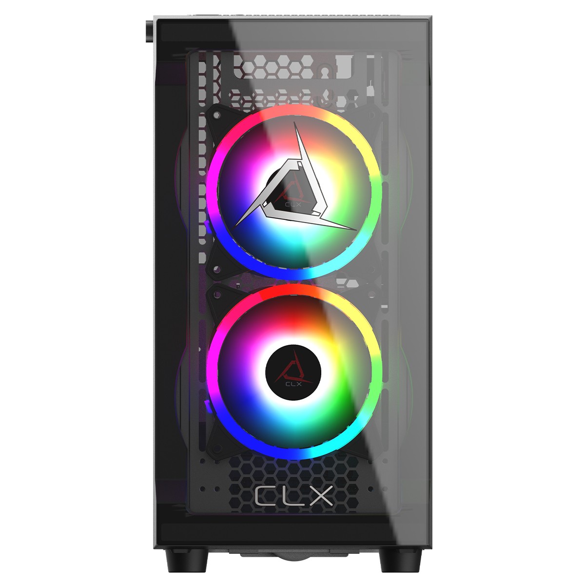 Gabinete Gamer Gamdias CLX Talos E2K V1, Mini Tower, Vidro Temperado, M-ATX, Com 3 Fans ARGB, Preto
