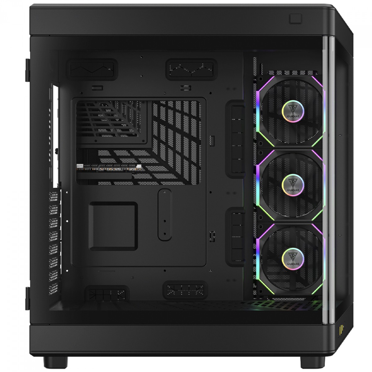 Gabinete Gamer Gamdias NESO P1 Pro B, Full Tower, Vidro Temperado, E-ATX, Sem Fonte, Com 3 Fans, Preto