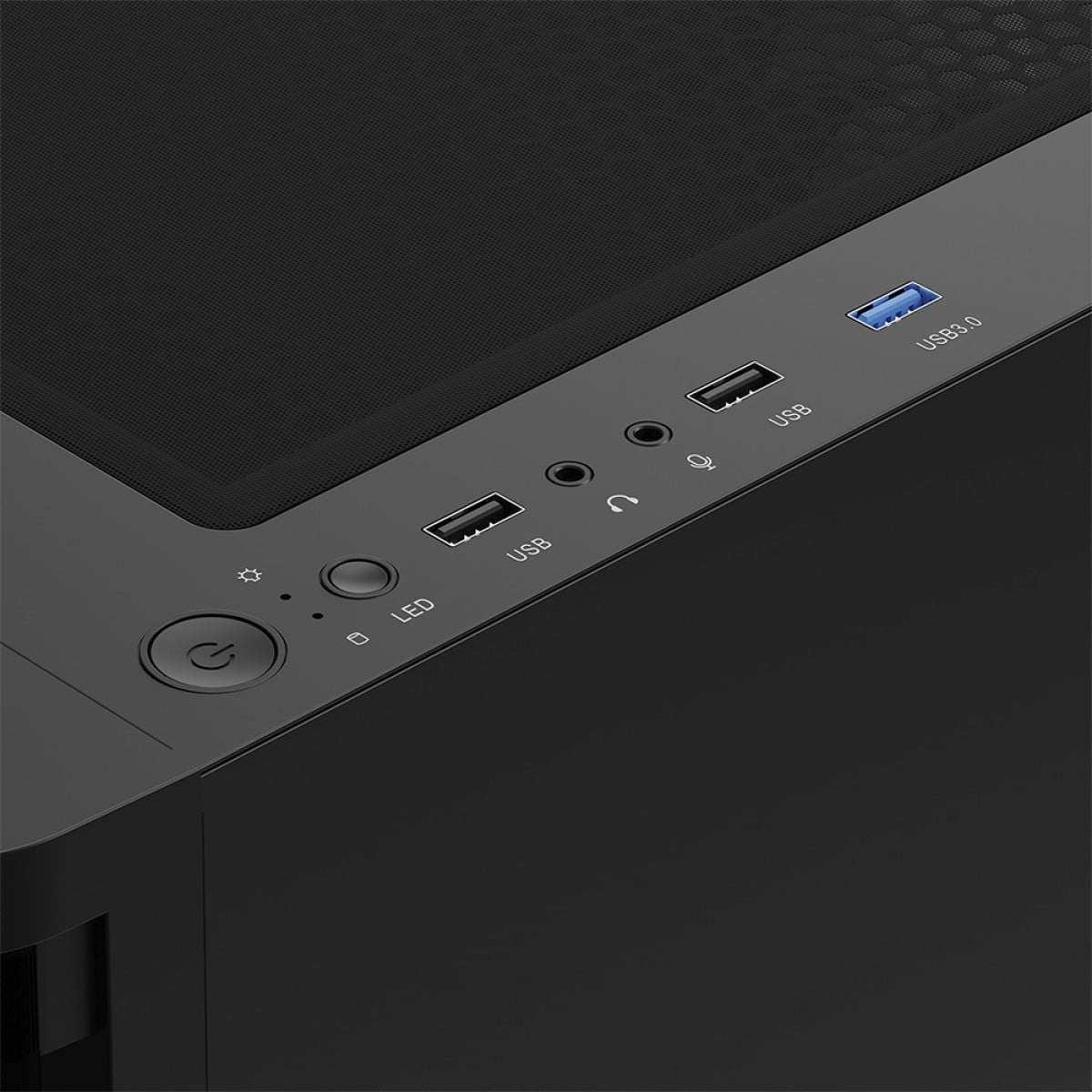 Gabinete Gamer Gamdias Talos E3 CG, Mid Tower, Vidro Temperado, ATX, Com 3 Fans ARGB, Preto