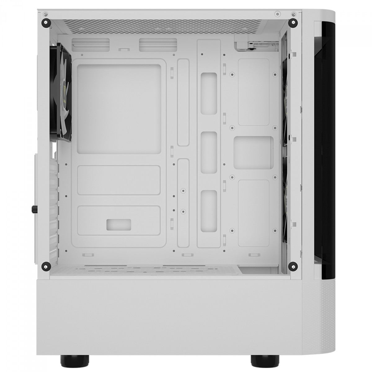 Gabinete Gamer Gamdias Talos E3 CG WH, Mid Tower, Vidro Temperado, ATX, Com 3 Fans ARGB, Branco