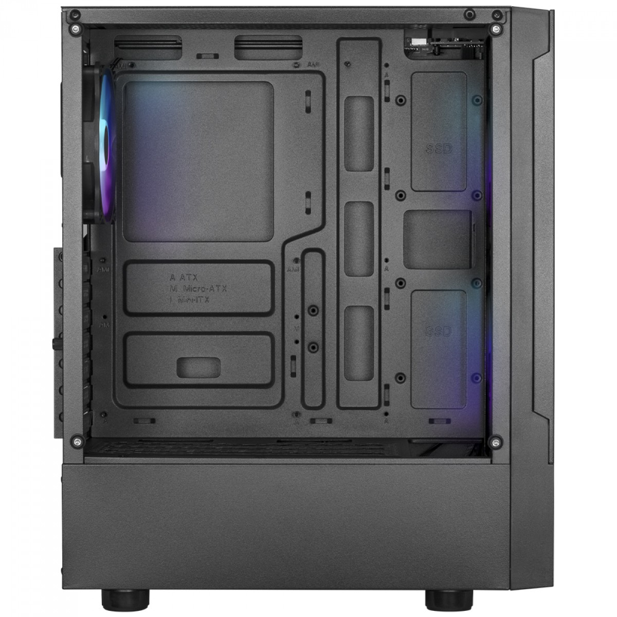 Gabinete Gamer Gamdias Talos E3 Mesh, Vidro Temperado, Mid Tower, ATX, Sem Fonte, Com 3 Fans ARGB, Preto