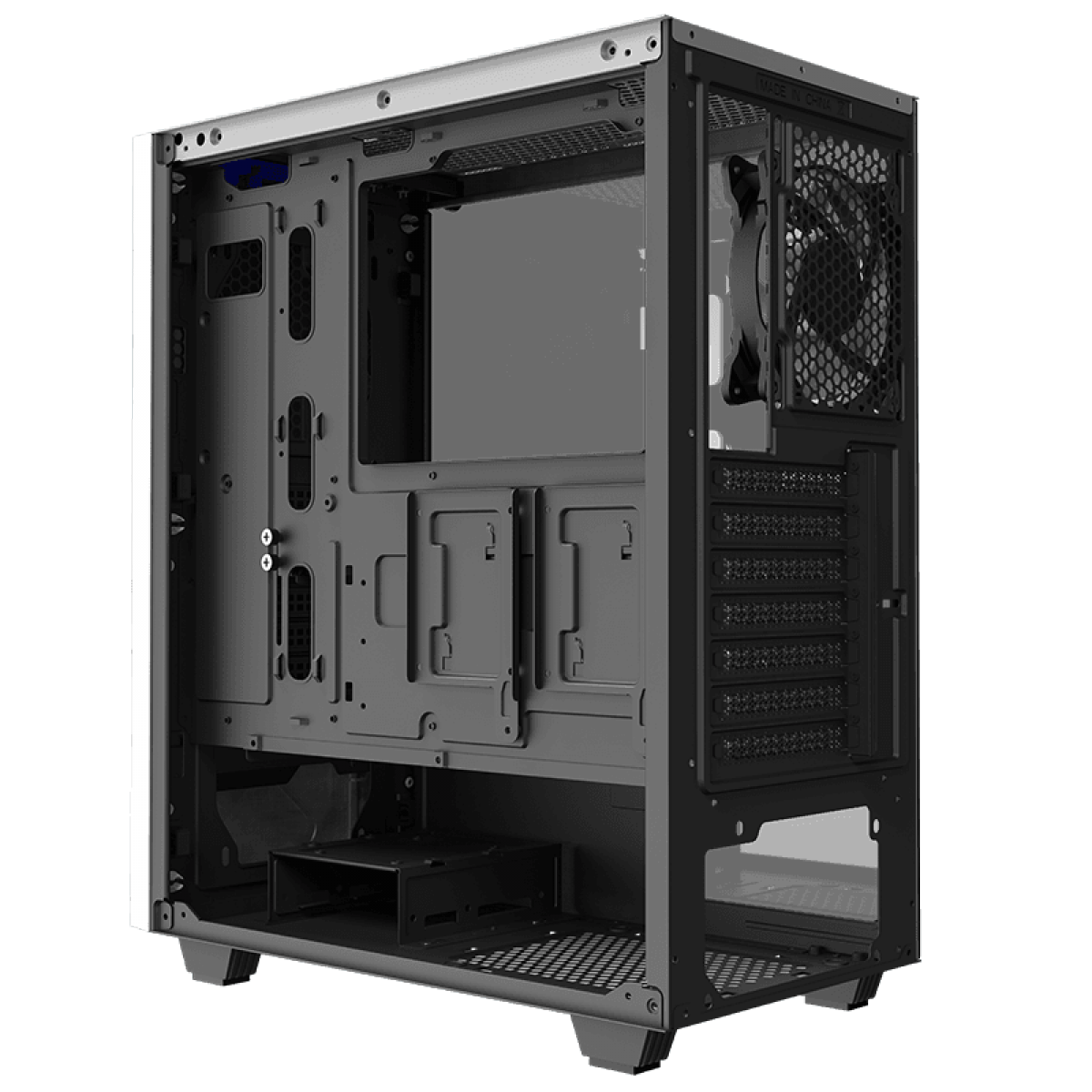 Gabinete Gamer Gamemax Diamond 3601, Mid Tower, RGB, Vidro Temperado, White, ATX, Sem Fonte, Com 1 Fan, DIAMOND 3601-W