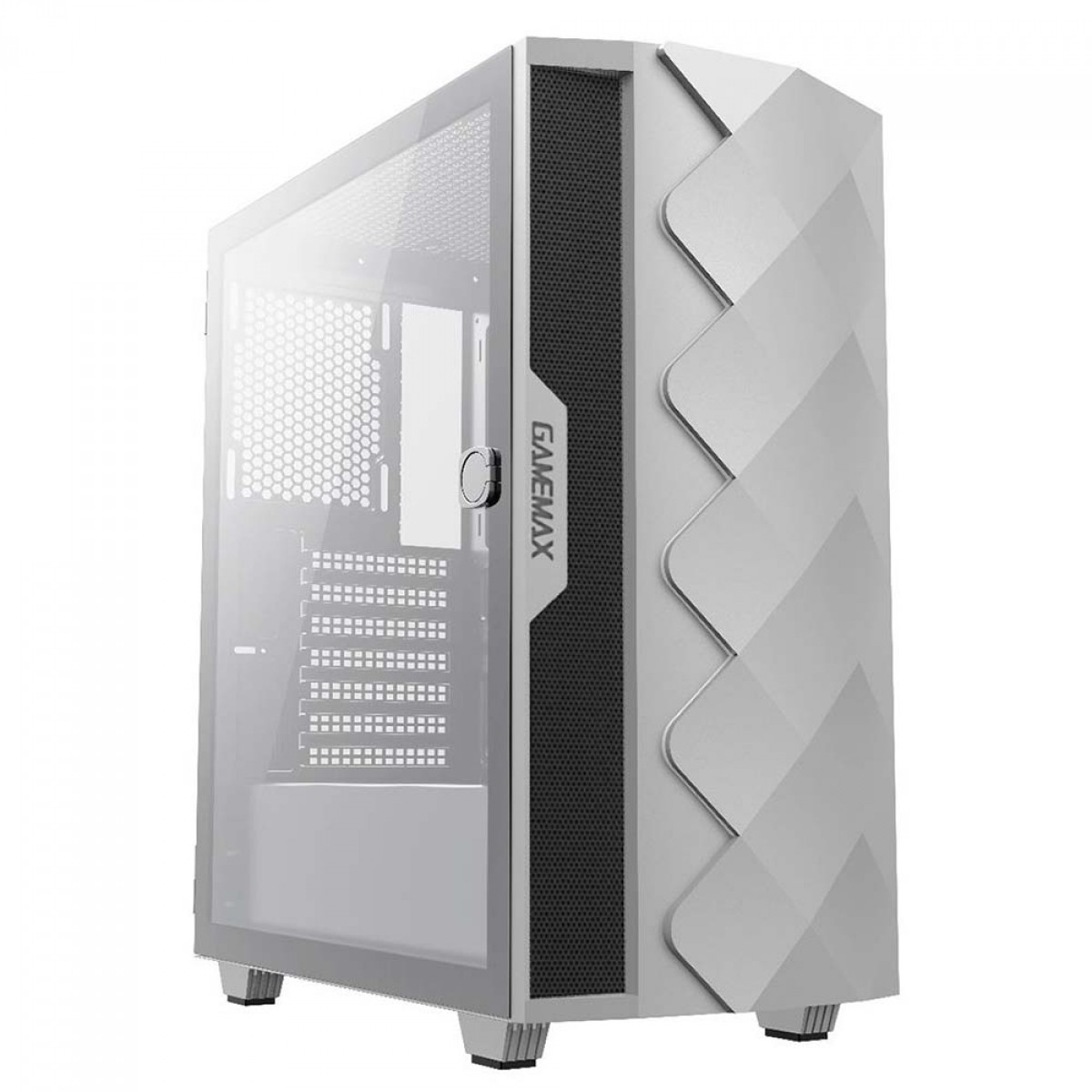 Gabinete Gamer Gamemax Diamond, ARGB, LED, ATX, Lateral em Vidro Temperado,  1x Cooler Fan, Preto