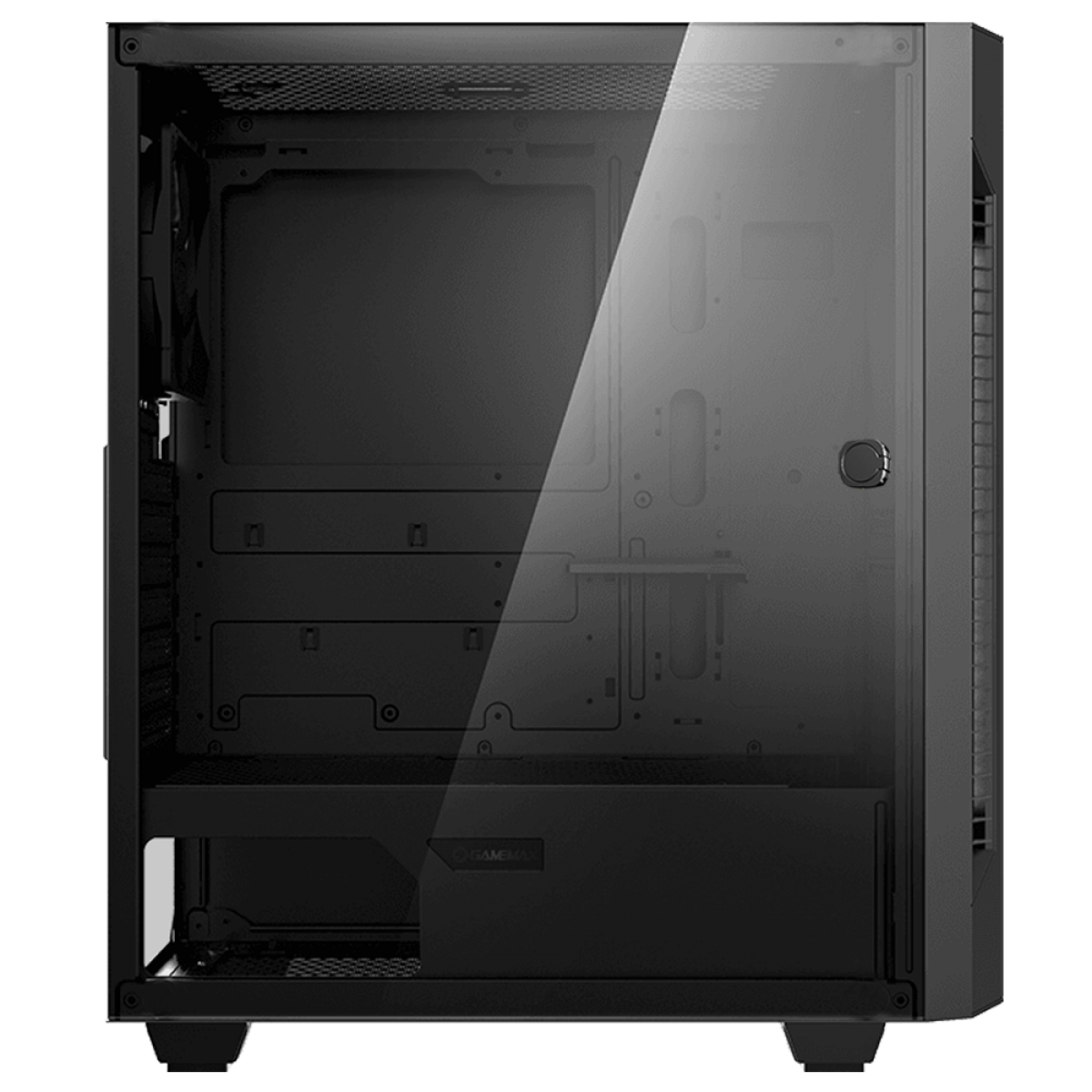 Gabinete Gamer Gamemax Fortress TG, Mid Tower, Vidro Temperado, Black, ATX, Sem Fonte, Com 2 Fans, MFG.A362 V2