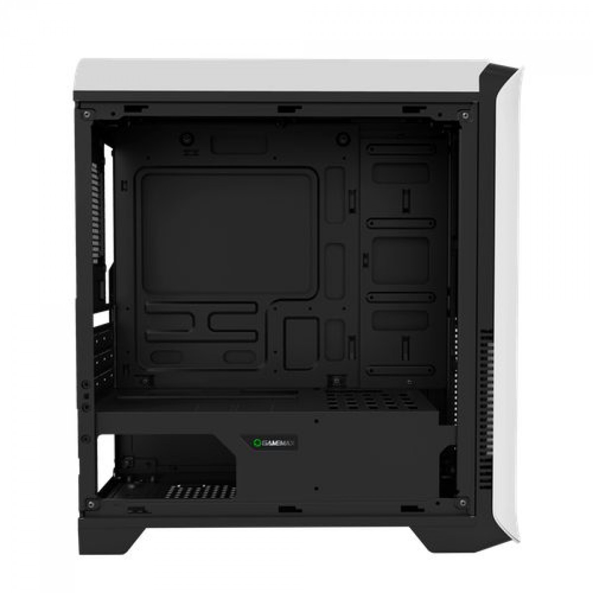 Gabinete Gamer Gamemax H602W, Mid Tower, Com 3 Fans, Painel Lateral, White, Sem Fonte