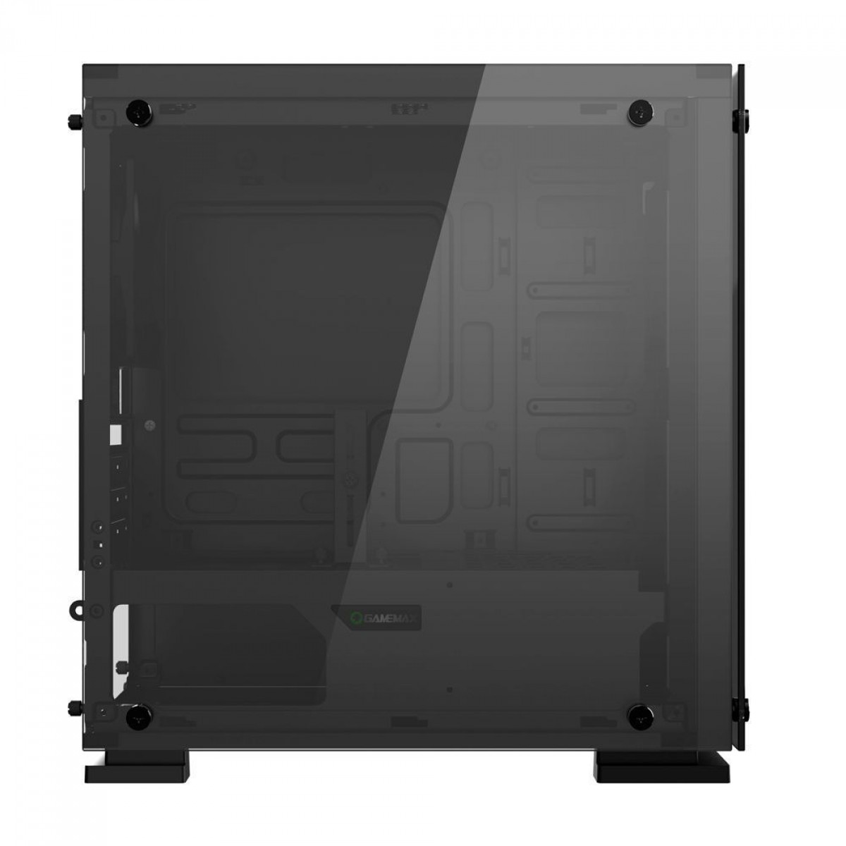 Gabinete Gamer Gamemax Hero, Mid Tower, Vidro temperado, Black, Sem Fonte, ​​​​​​​Com 3 Fans White