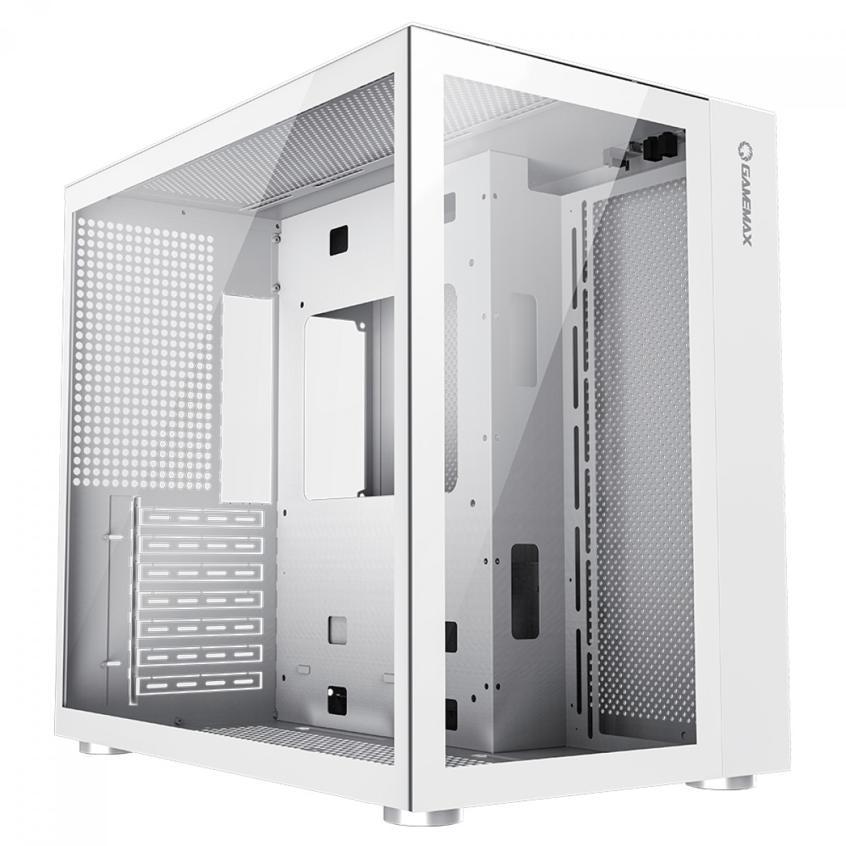 Gabinete Gamer Gamemax Lucent White, Mid Tower, ATX, Vidro Temperado, Branco, Sem Fans