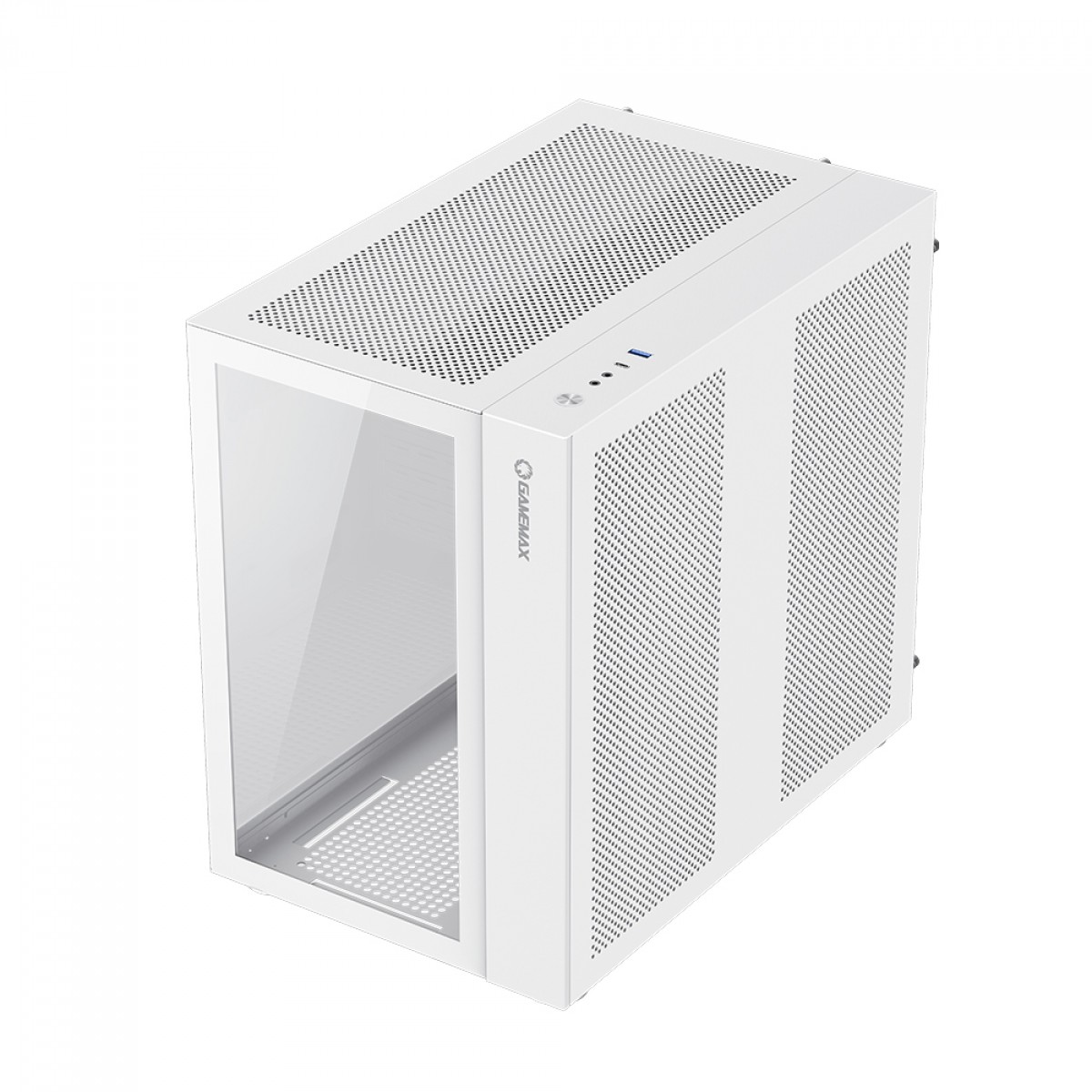 Gabinete Gamer Gamemax Lucent White, Mid Tower, ATX, Vidro Temperado, Branco, Sem Fans