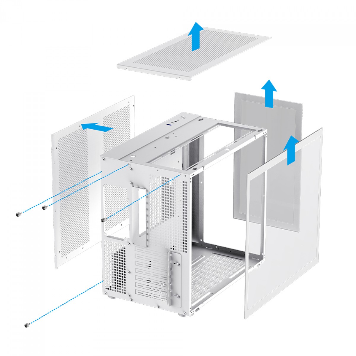 Gabinete Gamer Gamemax Lucent White, Mid Tower, ATX, Vidro Temperado, Branco, Sem Fans
