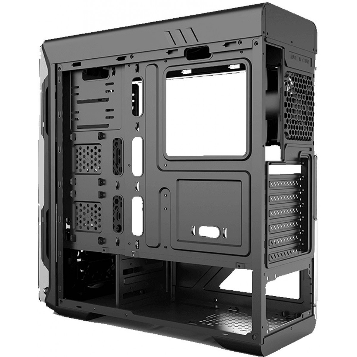 Gabinete ATX - Gamemax G530B - Preto/Azul - waz