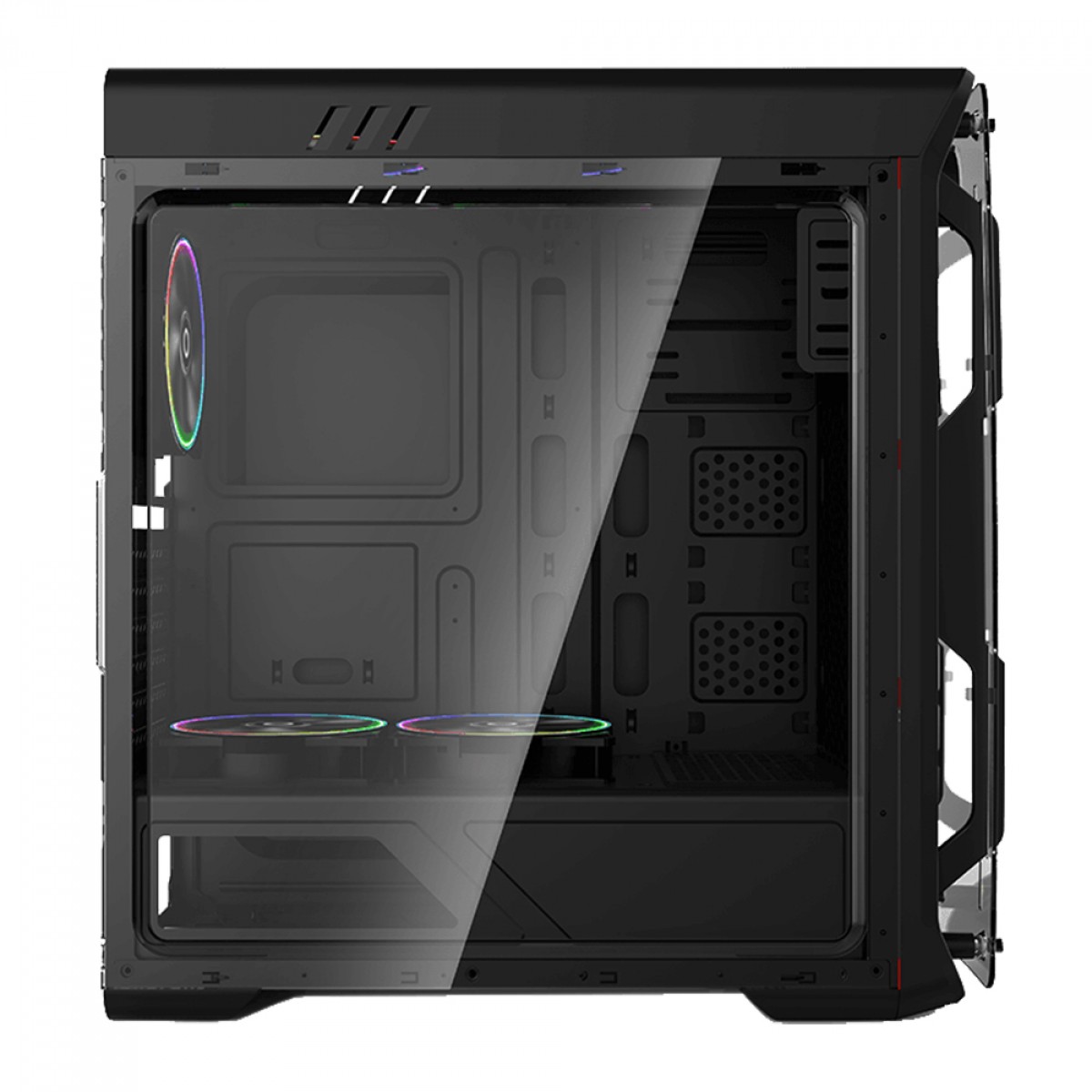 Gabinete Gamer Gamemax Optical G510, Mid Tower, Acrílico, Black, ATX, Sem Fonte, Com 3 Fans