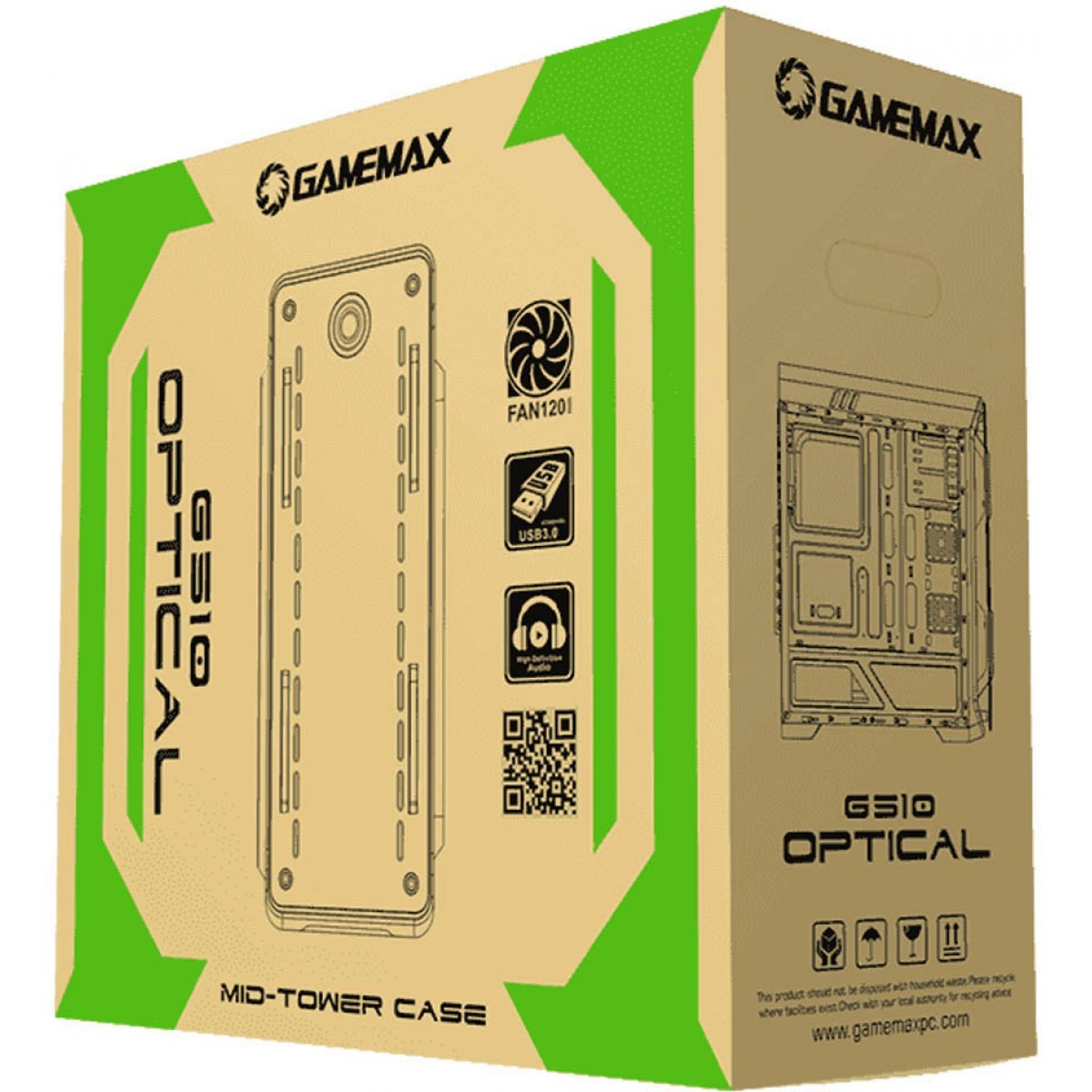 Gabinete Gamemax S612 USB 3.0 C/ Fonte 300W 80 Plus Bronze - Preto - Gamemax  Oficial