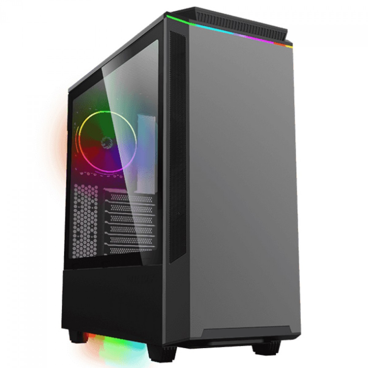 Gabinete Gamemax Ninja Coc Rgb Vidro Temperado 1 Fan Argb