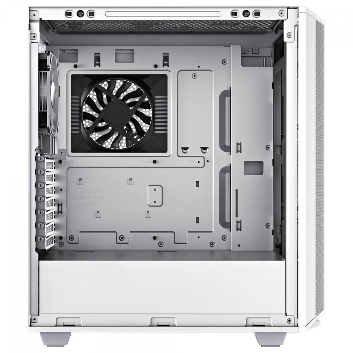 Gabinete Gamer Gamemax Precision, ARGB, 8808, White, Mid Tower, Vidro  Temperado, E-ATX, Sem Fonte, Com