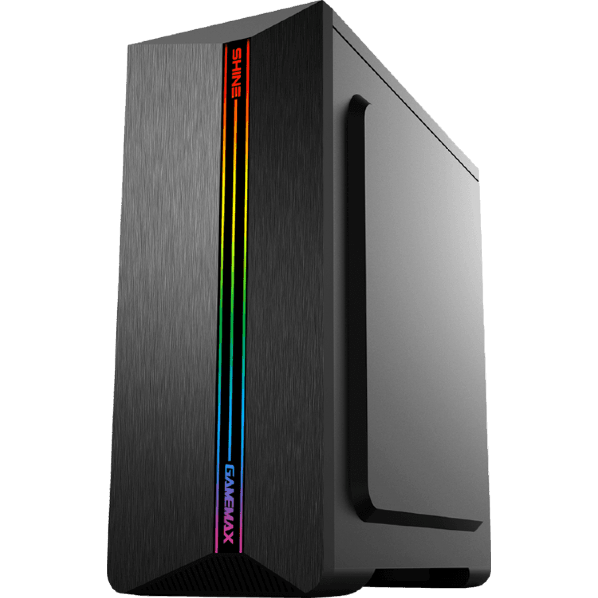 Gabinete Gamer Gamemax Panda, Mid Tower, Vidro Temperado, Black, Sem Fonte,  Com 1 Fan