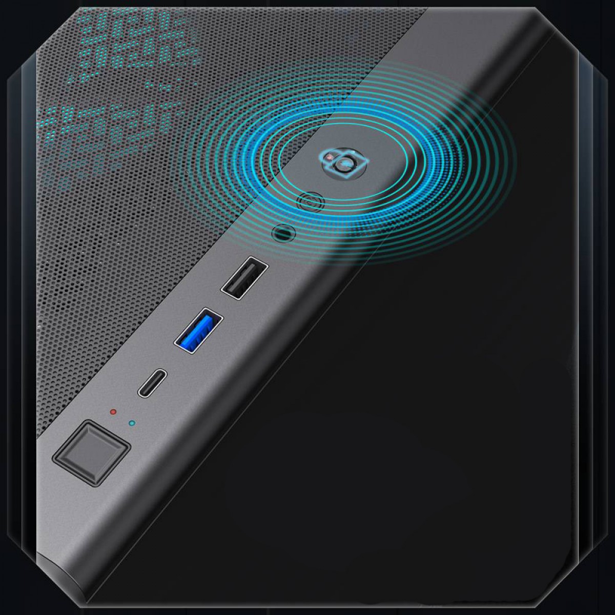 Gabinete Gamer Gamemax Storm 2 AB, Mid Tower, ATX, Vidro Temperado, Preto, Sem Fonte, Sem Fan