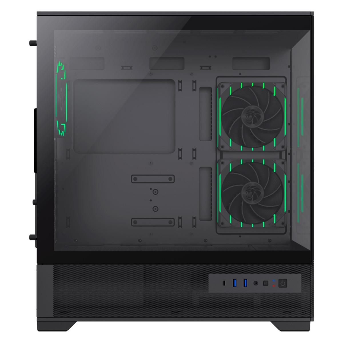 Gabinete Gamemax Vista 2 AB, Mid Tower, ATX, Vidro Temperado, Preto, Sem Fonte, Sem Fans