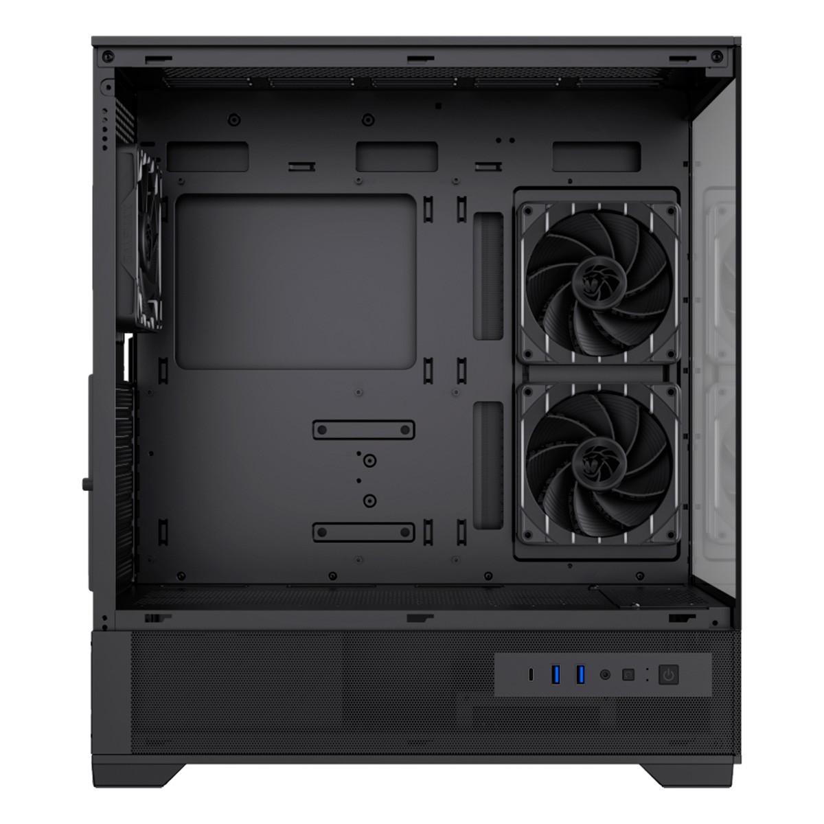 Gabinete Gamemax Vista 2 AB, Mid Tower, ATX, Vidro Temperado, Preto, Sem Fonte, Sem Fans