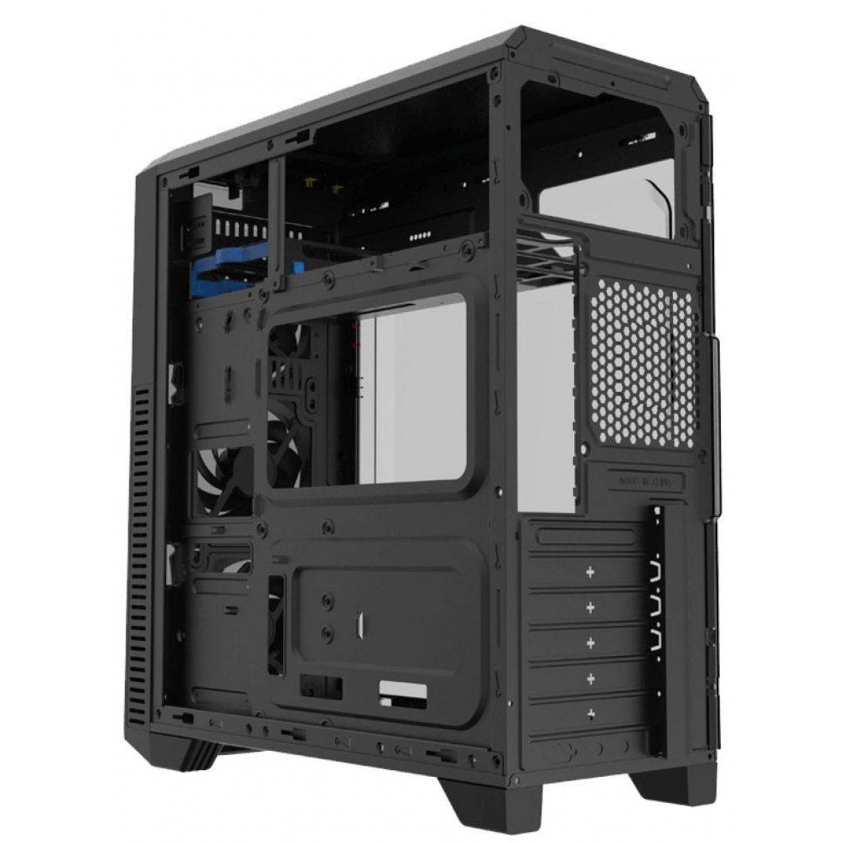 Gabinete Gamer Gamemax Wave G562W, Mid Tower, Com 1 Fan, Lateral em Acrílico, Black, Sem Fonte