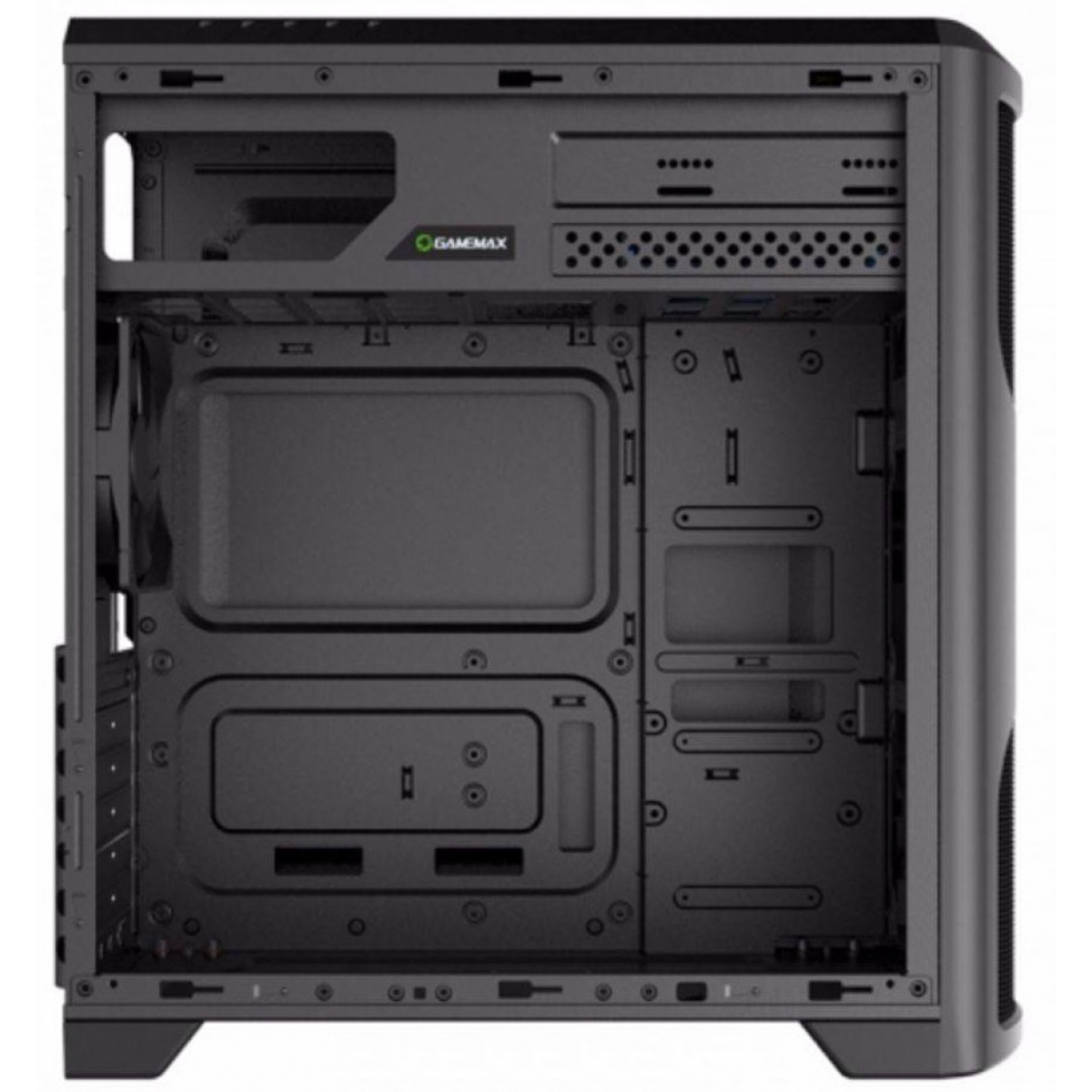 Gabinete Gamer Gamemax Wave G562W, Mid Tower, Com 1 Fan White, Lateral em Acrílico, Black, Sem Fonte