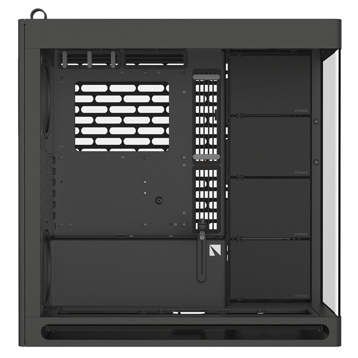 Gabinete Gamer HAVN HS 420, Mid Tower, Vidro Temperado, E-ATX, Sem Fonte, Sem Fans, Preto, HVN-CA-HS420-06