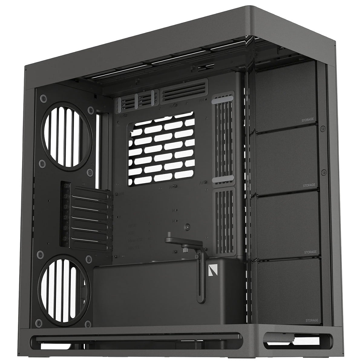 Gabinete Gamer HAVN HS 420, Mid Tower, Vidro Temperado, E-ATX, Sem Fonte, Sem Fans, Preto, HVN-CA-HS420-06