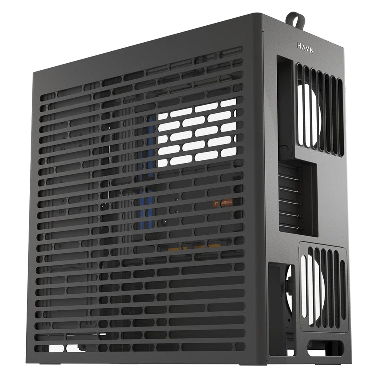 Gabinete Gamer HAVN HS 420 VGPU, Mid Tower, Vidro Temperado, E-ATX, Sem Fonte, Sem Fans, Preto