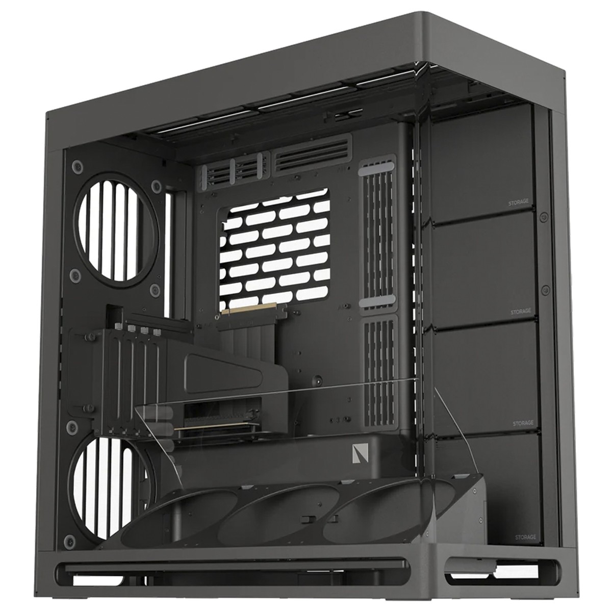 Gabinete Gamer HAVN HS 420 VGPU, Mid Tower, Vidro Temperado, E-ATX, Sem Fonte, Sem Fans, Preto