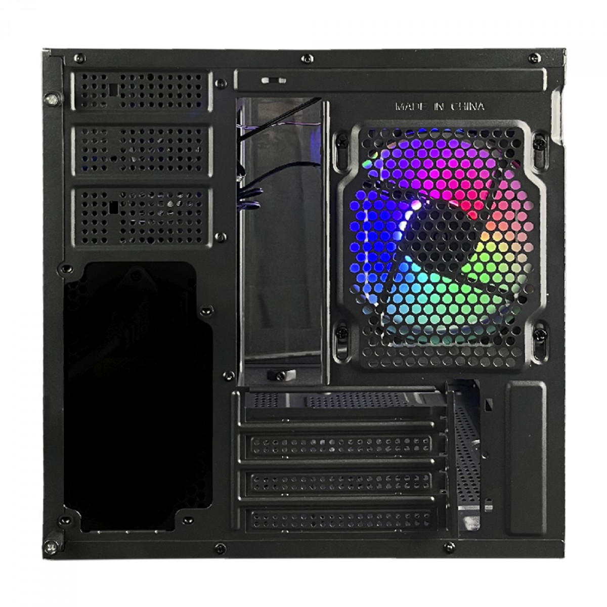 Gabinete Gamer Hayom GB1787, Mini Tower, Vidro Temperado, M-ATX, Com 3 Fans, Sem Fonte, Preto