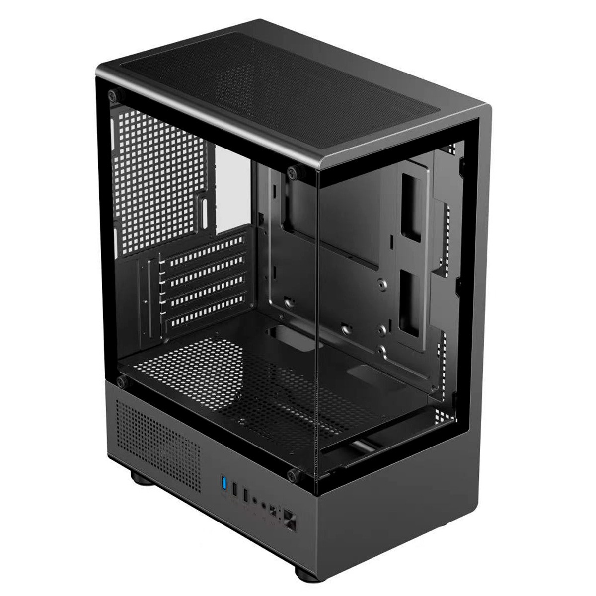 Gabinete Gamer Hayom GB1789, Mid Tower, Vidro Temperado, m-ATX, Sem Fonte, Com 3 Fans, Preto