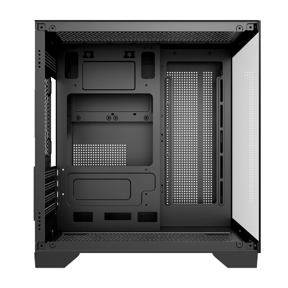 Gabinete Gamer Hayom GB1790, Mini Tower, Vidro Temperado, M-ATX, Sem Fonte, Com 4 Fans, Preto