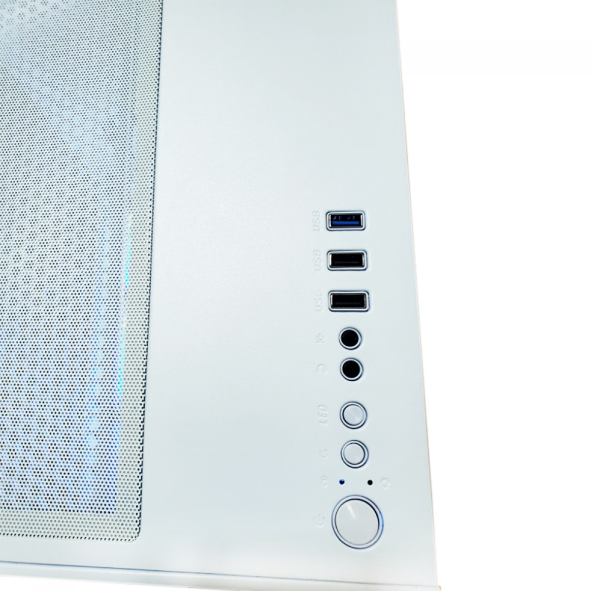 Gabinete Gamer Hayom GB1791, Aquario, Mini Tower, Vidro Temperado, m-ATX, Com 4 Fans, Sem Fonte, Branco