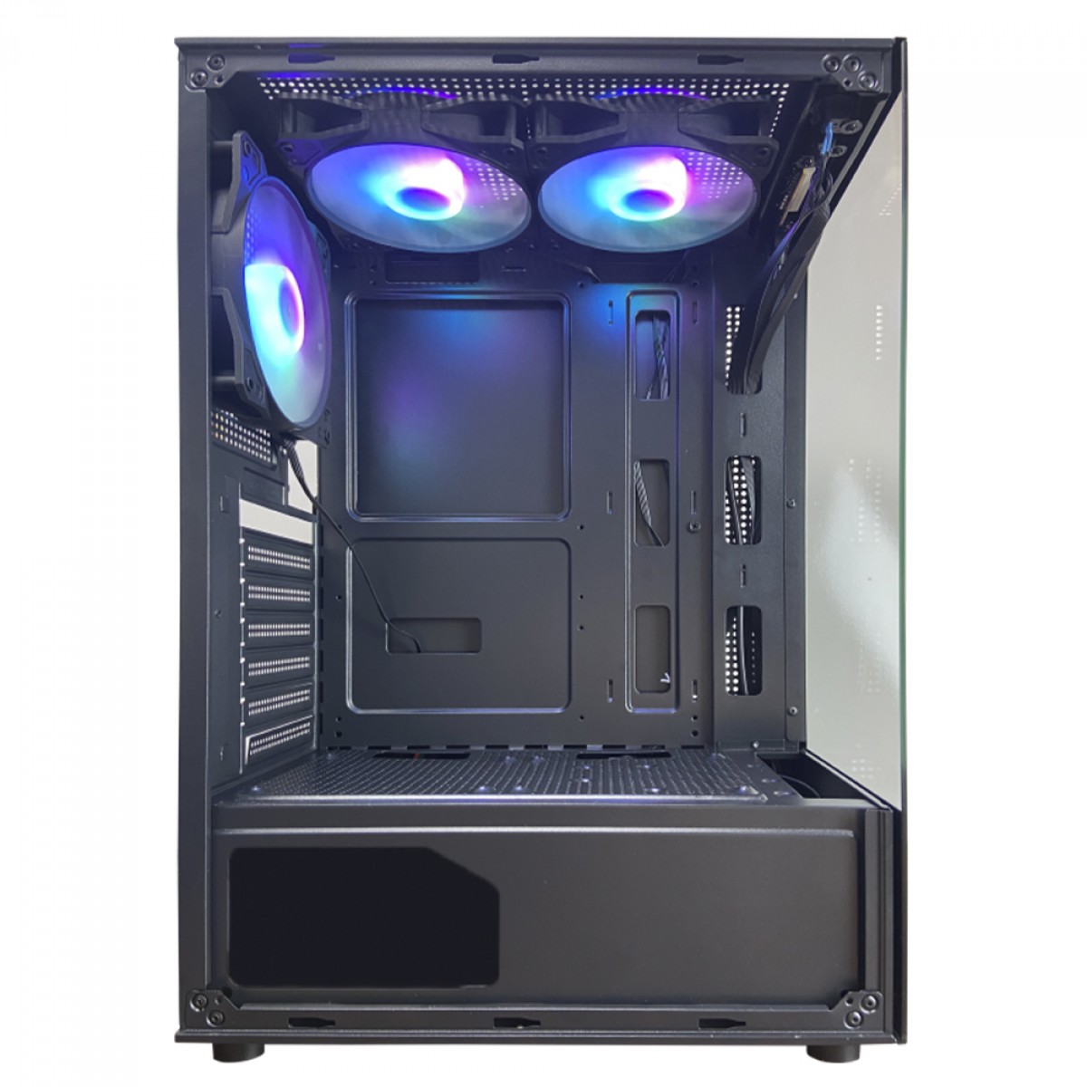 Gabinete Gamer Hayom GB1792, Mid Tower, Lateral de Vidro, ATX, Com 3 Fans, Sem Fonte, Preto