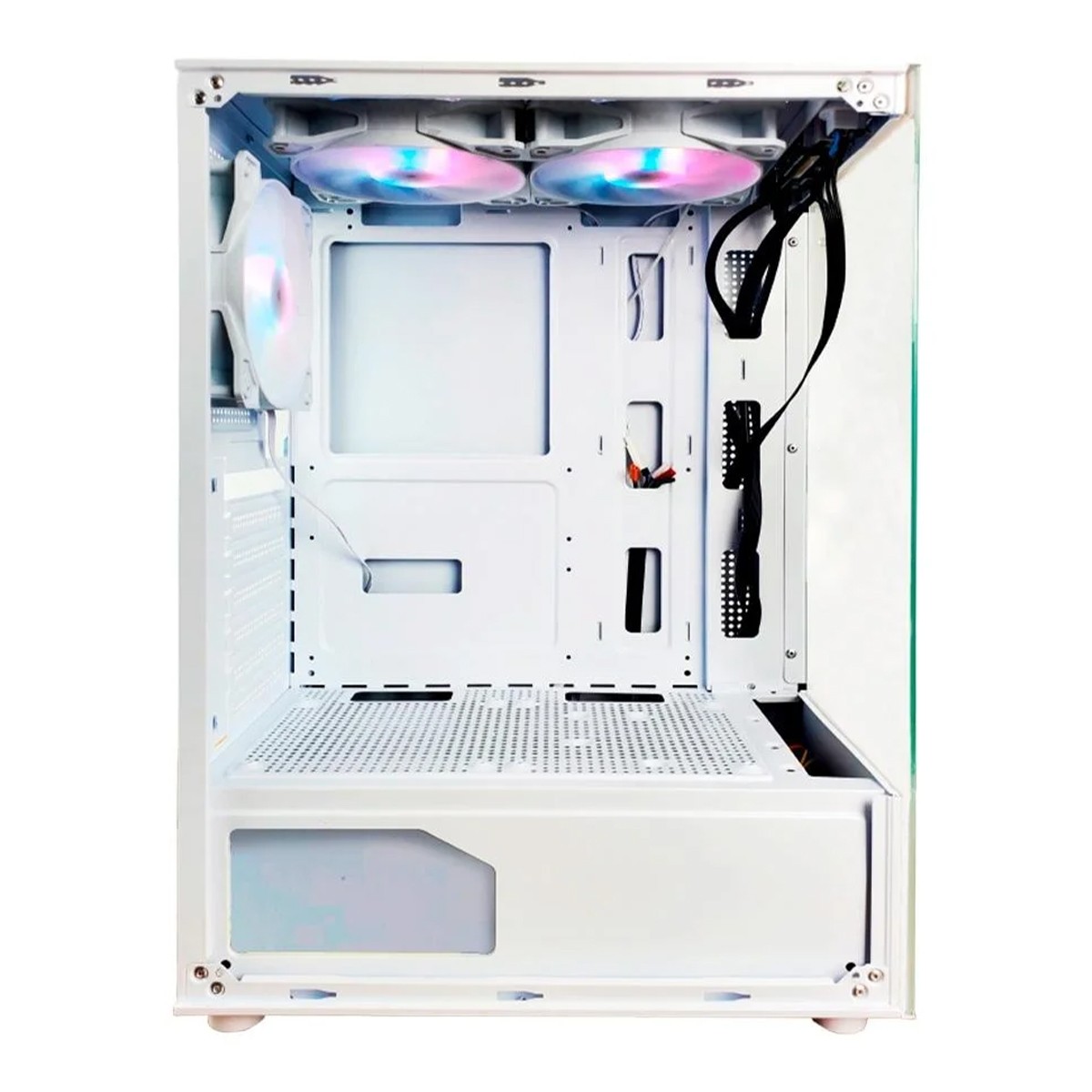 Gabinete Gamer Hayom GB1793, Mid Tower, Vidro Temperado, ATX, Sem Fonte, Com 3 Fans, Branco
