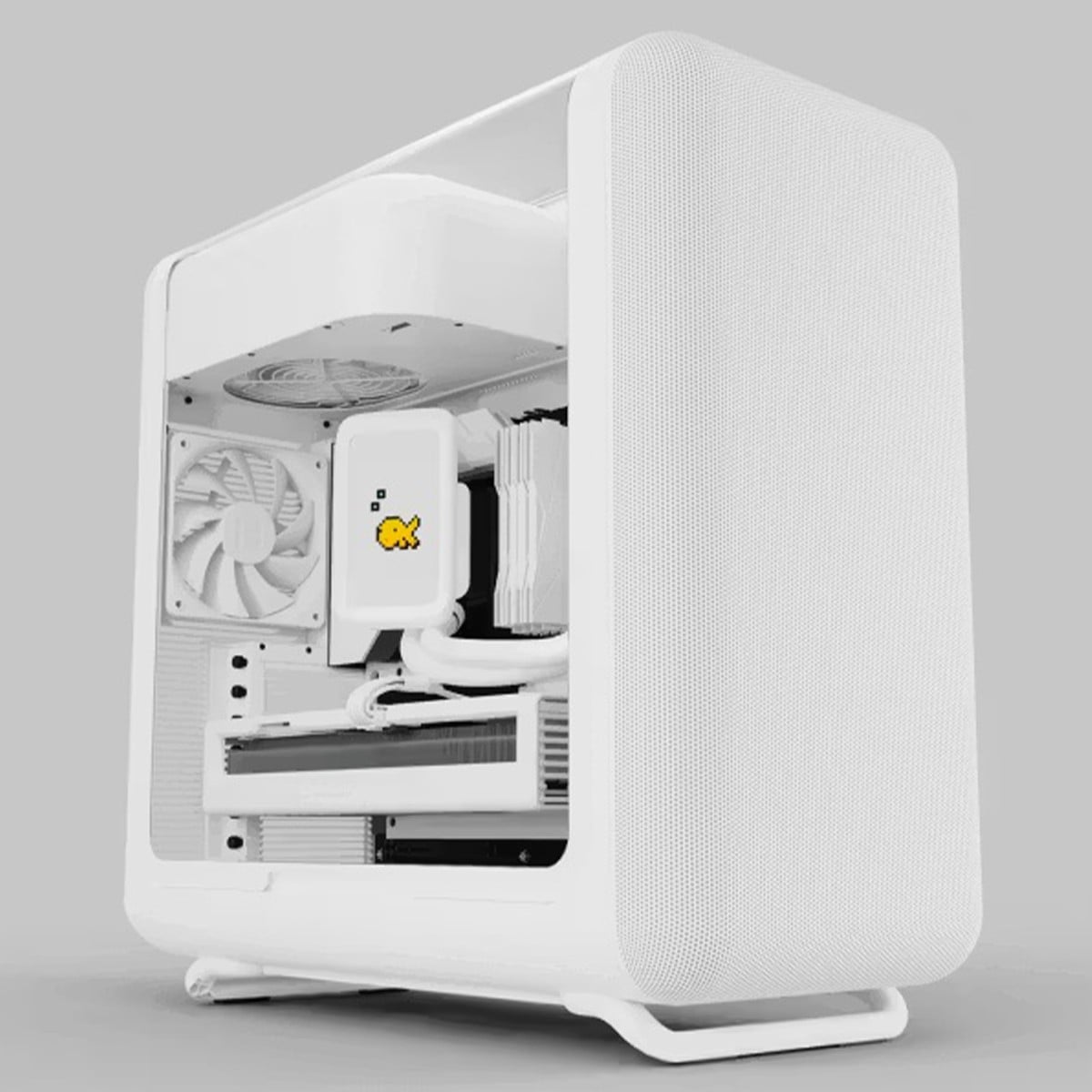 Gabinete Gamer Hyte X50 Snow White, Mid Tower, Vidro Temperado, ATX, Sem Fans, Branco, CS-HYTE-X50G-WW