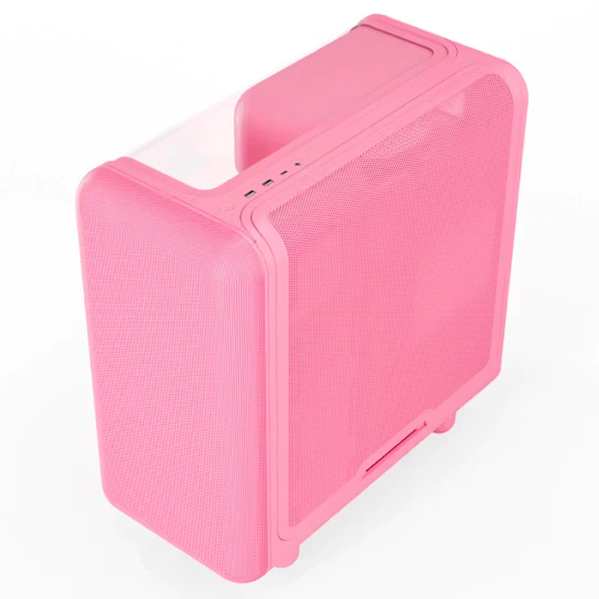 Gabinete Gamer Hyte X50 Strawberry Milk, Mid Tower, Vidro Temperado, ATX, Sem Fans, Rosa, CS-HYTE-X50G-SM