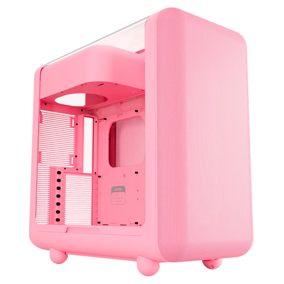 Gabinete Gamer Hyte X50 Strawberry Milk, Mid Tower, Vidro Temperado, ATX, Sem Fans, Rosa, CS-HYTE-X50G-SM