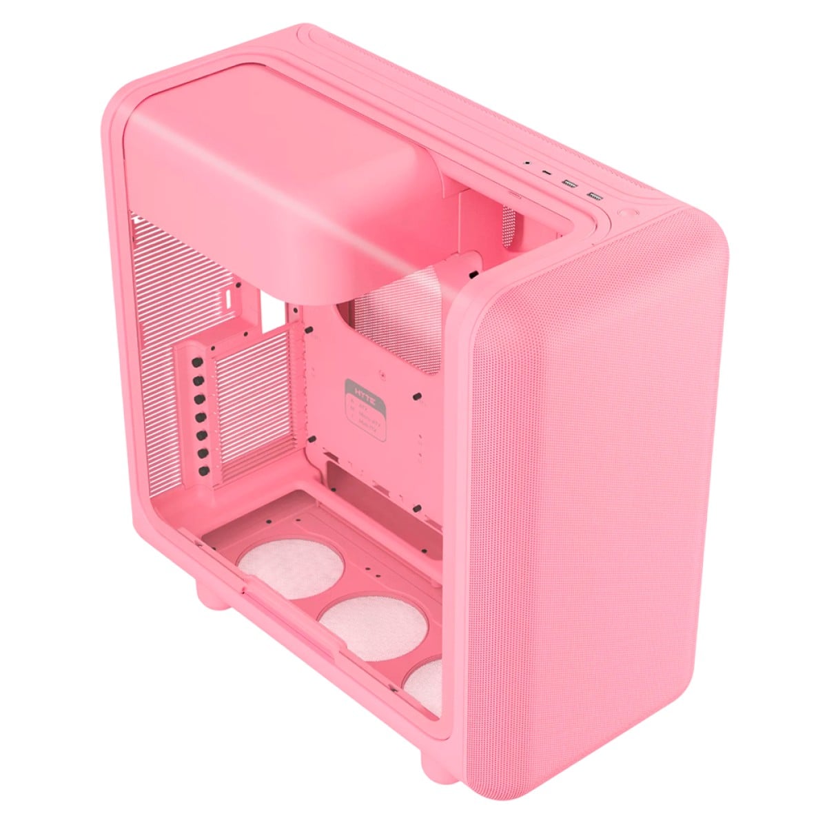 Gabinete Gamer Hyte X50 Strawberry Milk, Mid Tower, Vidro Temperado, ATX, Sem Fans, Rosa, CS-HYTE-X50G-SM