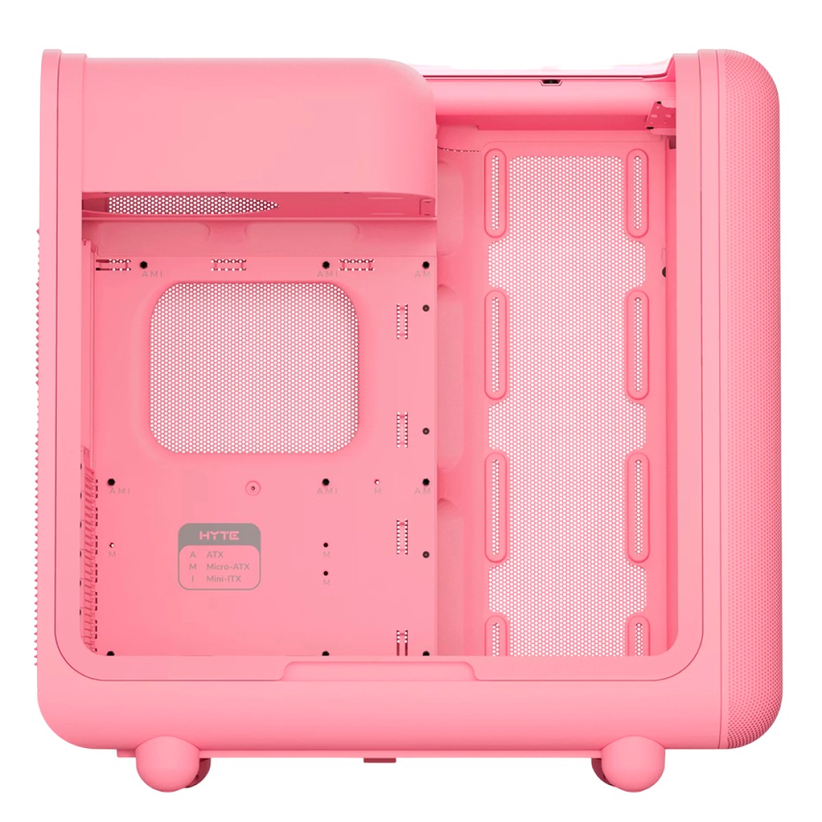 Gabinete Gamer Hyte X50 Strawberry Milk, Mid Tower, Vidro Temperado, ATX, Sem Fans, Rosa, CS-HYTE-X50G-SM