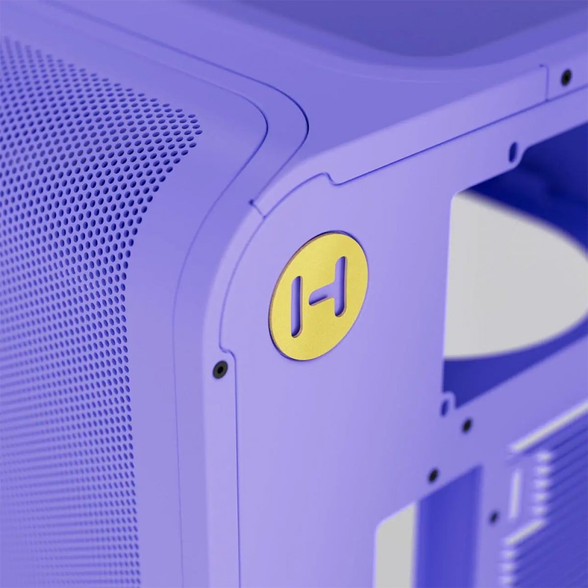 Gabinete Gamer Hyte X50 Taro Milk, Mid Tower, Vidro Temperado, EATX, Sem Fans, Roxo, CS-HYTE-X50G-TM