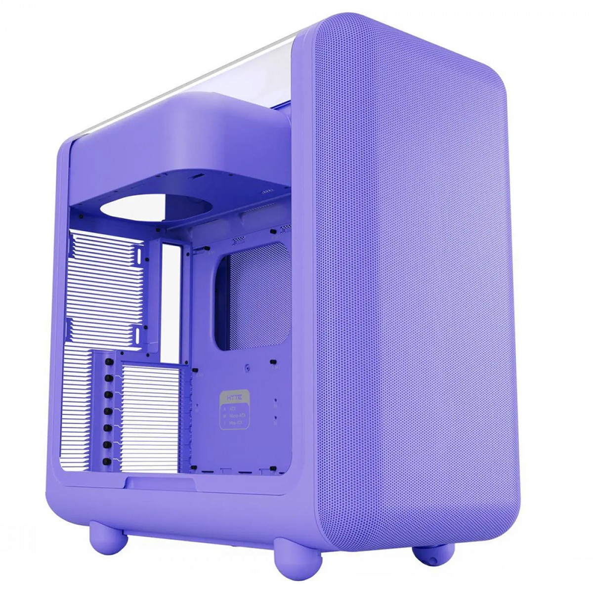 Gabinete Gamer Hyte X50 Taro Milk, Mid Tower, Vidro Temperado, EATX, Sem Fans, Roxo, CS-HYTE-X50G-TM