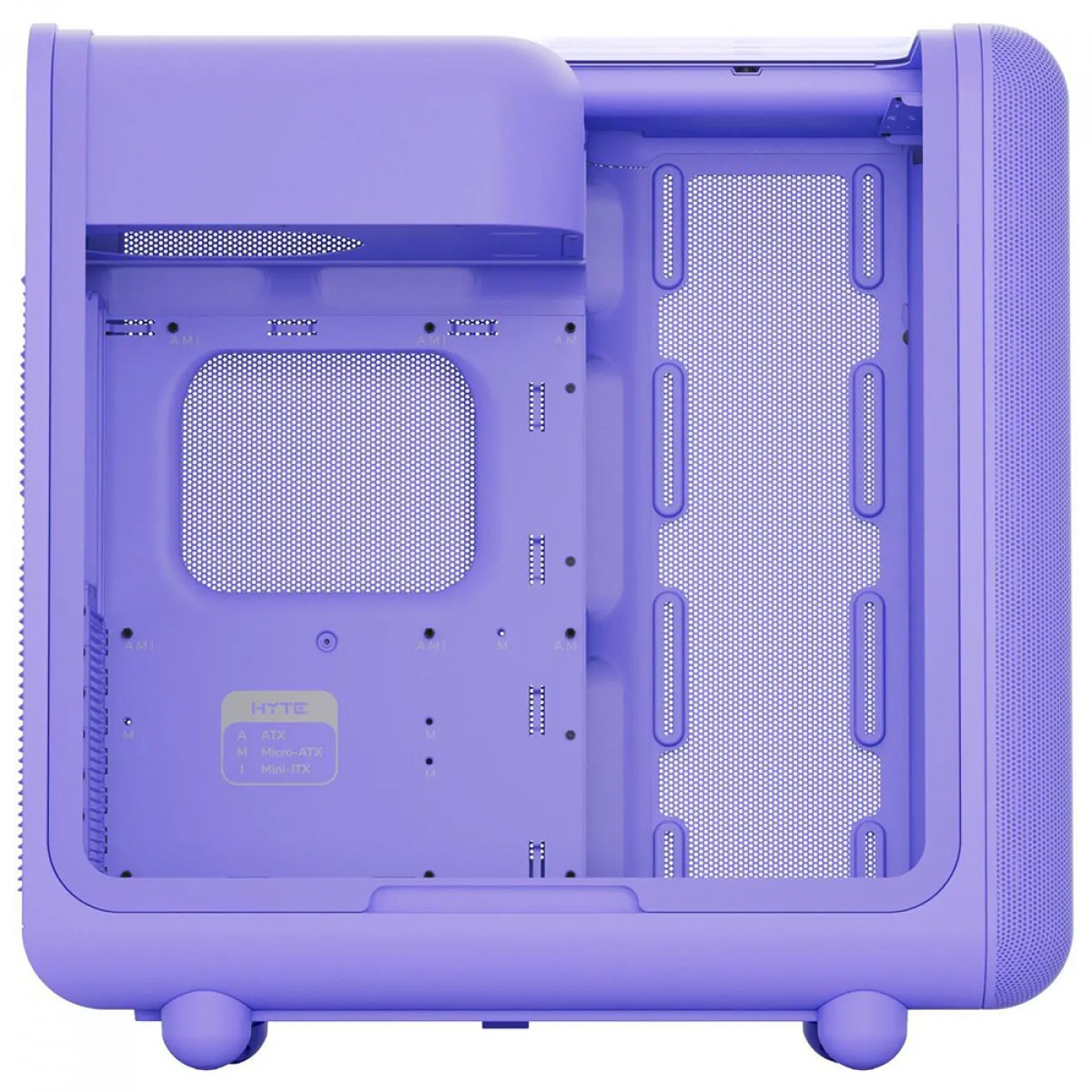 Gabinete Gamer Hyte X50 Taro Milk, Mid Tower, Vidro Temperado, EATX, Sem Fans, Roxo, CS-HYTE-X50G-TM