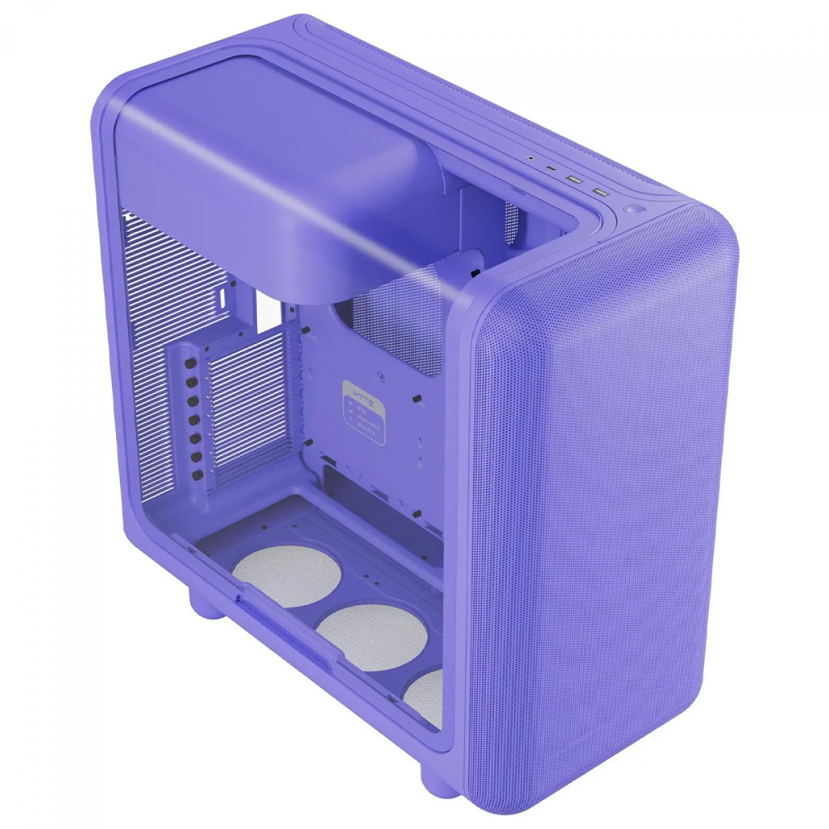 Gabinete Gamer Hyte X50 Taro Milk, Mid Tower, Vidro Temperado, EATX, Sem Fans, Roxo, CS-HYTE-X50G-TM